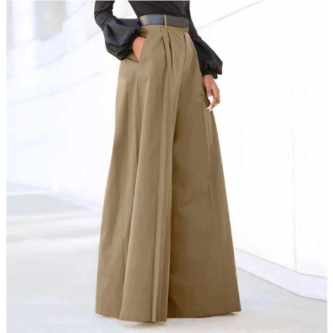 Pantalon palazzo taille haute | Silhouette élancée | Élégance structurée