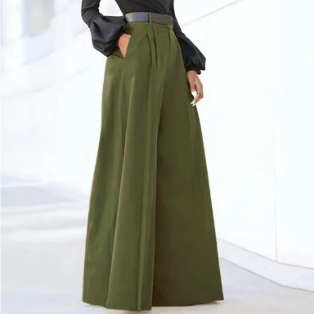 Pantalon palazzo taille haute | Silhouette élancée | Élégance structurée