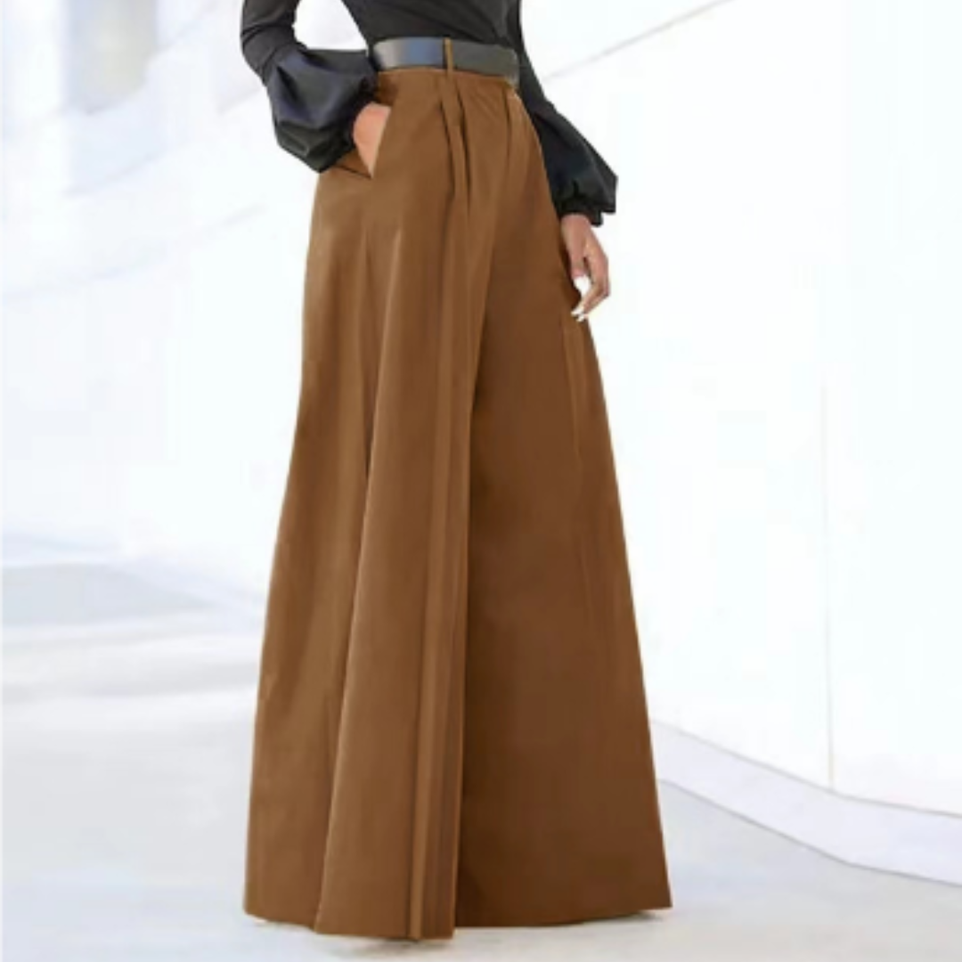 Pantalon palazzo taille haute | Silhouette élancée | Élégance structurée