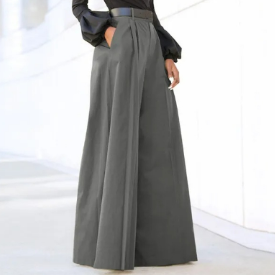 Pantalon palazzo taille haute | Silhouette élancée | Élégance structurée