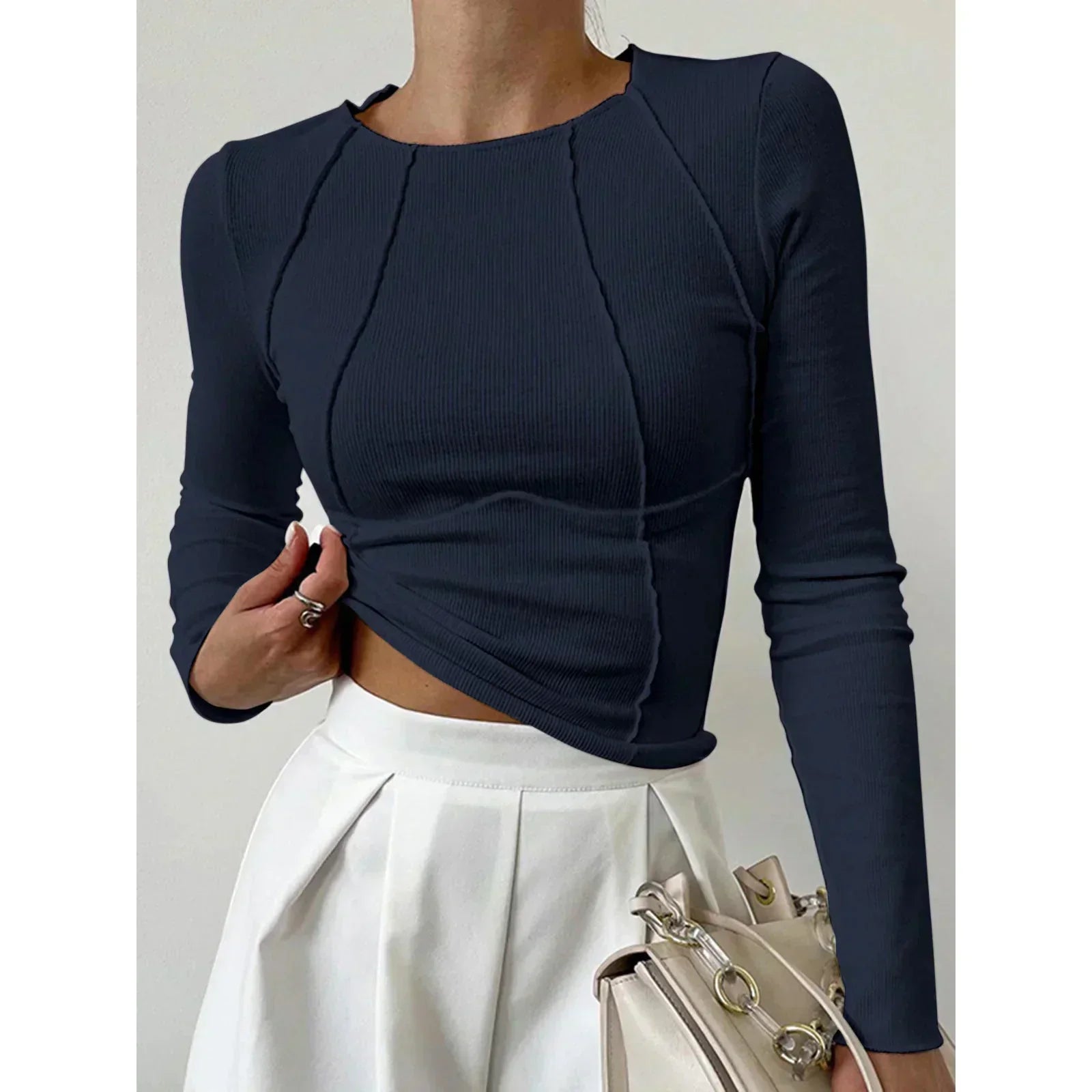 Long Sleeve Top | Fitted Elegance | Essential Wardrobe Staple