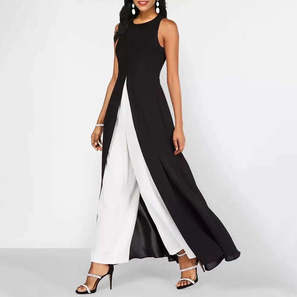 Combinaison élégante à effet robe longue
