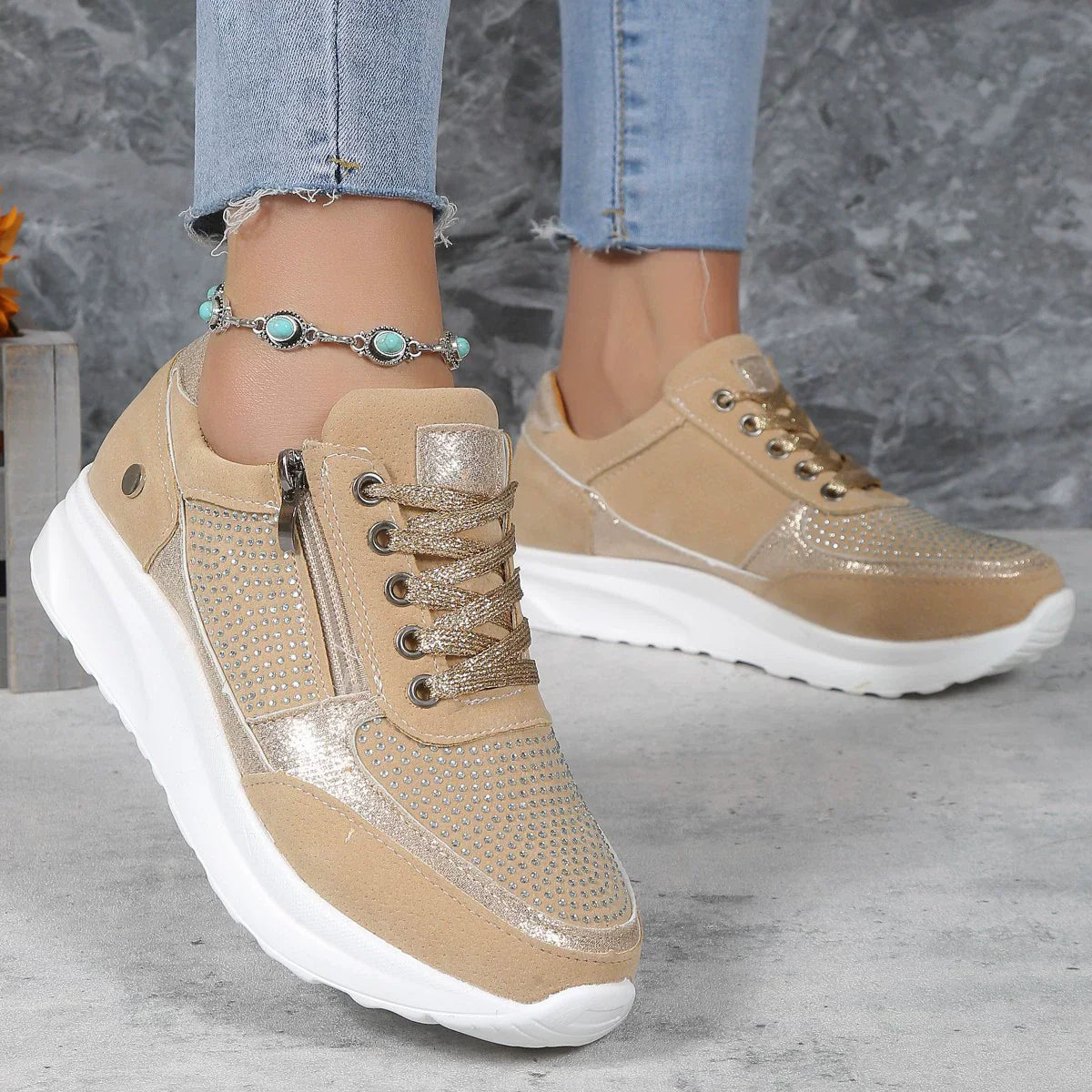 Baskets Confort Élévé | Semelle Épaisse | Look Sport & Urbain