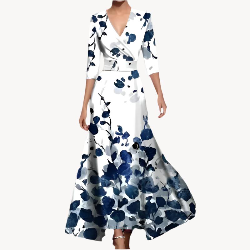 Elegant Floral Maxi Dress | Flowing Beauty | Feminine Charm