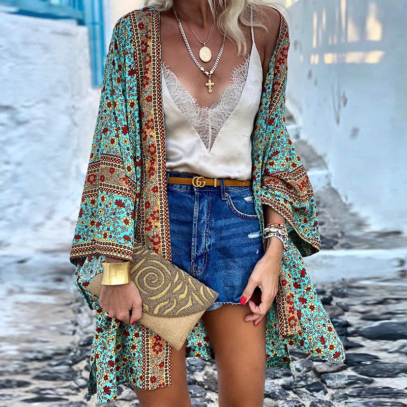 Kimono imprimé bohème | Fluide & coloré | Parfait pour l’été