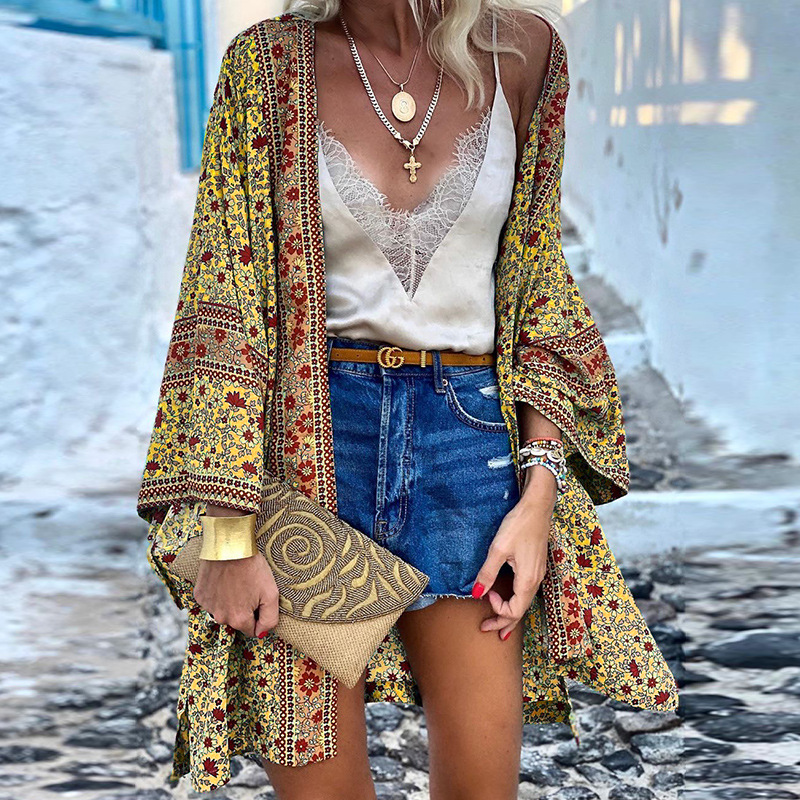Kimono imprimé bohème | Fluide & coloré | Parfait pour l’été