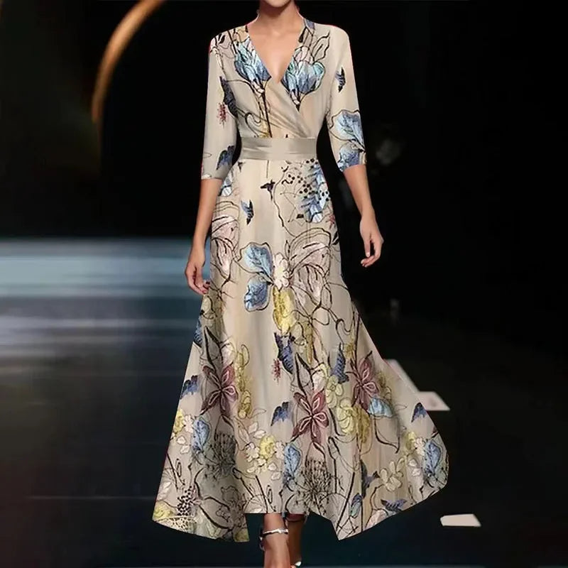 Elegant Floral Maxi Dress | Flowing Beauty | Feminine Charm
