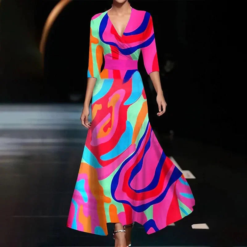 Elegant Floral Maxi Dress | Flowing Beauty | Feminine Charm