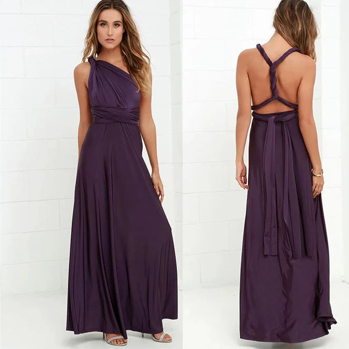 Robe Longue à Dos Croisé