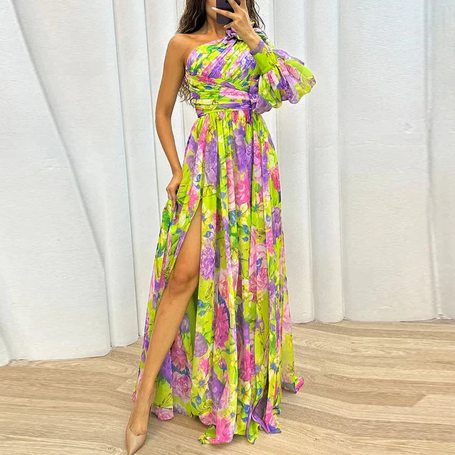 Robe Asymétrique Fleurie