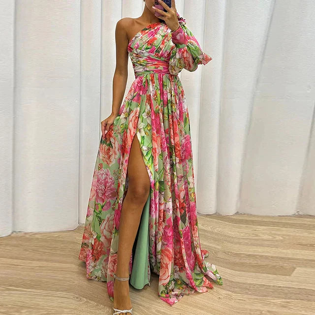 Robe Asymétrique Fleurie