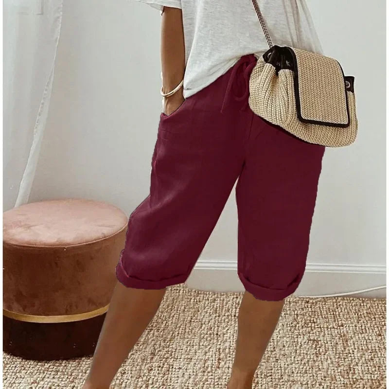 Bermuda en lin | Taille ajustable | Fraîcheur estivale