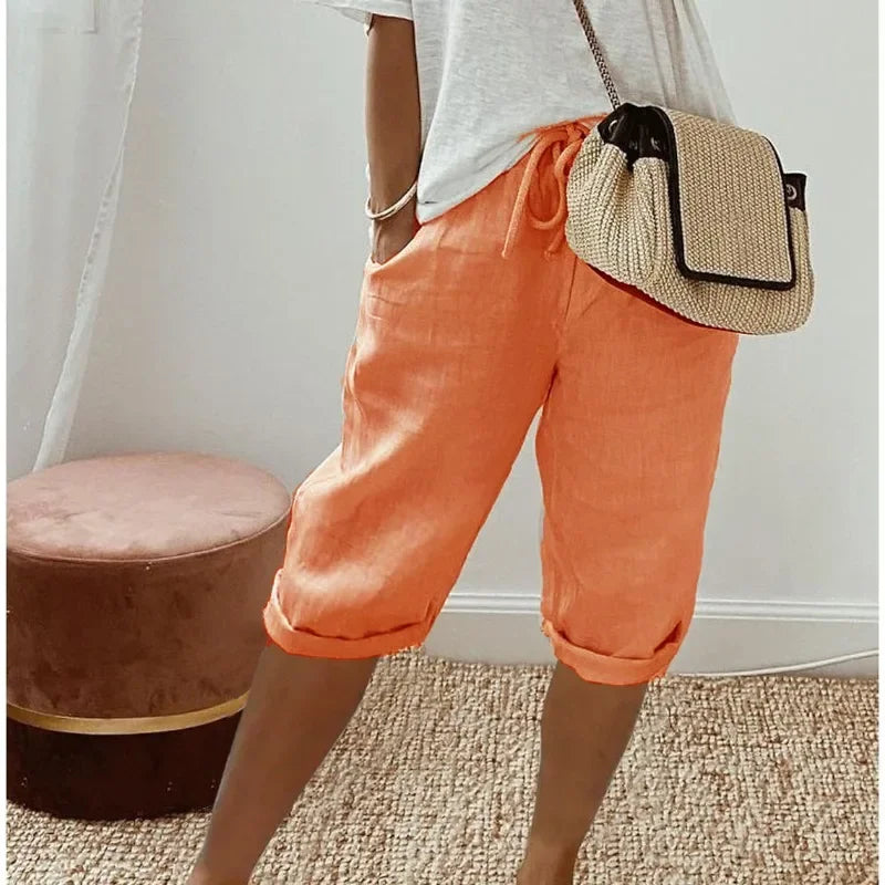 Bermuda en lin | Taille ajustable | Fraîcheur estivale