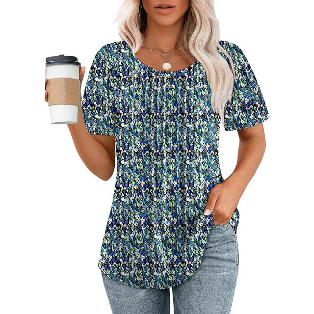 T-shirt plissé chic | Confort quotidien | Détails élégants