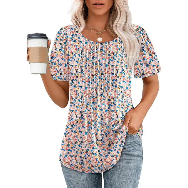 T-shirt plissé chic | Confort quotidien | Détails élégants