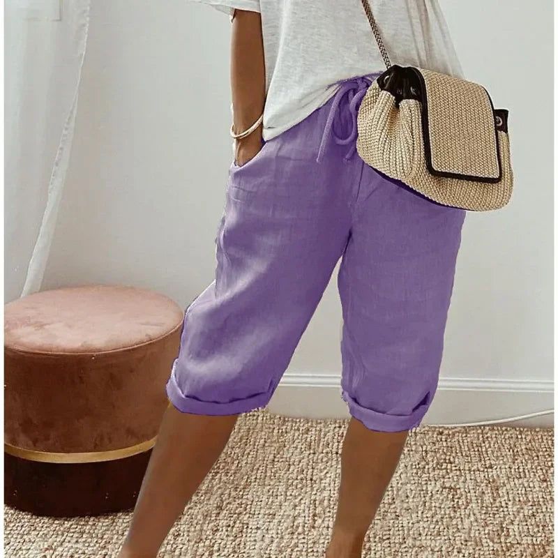 Bermuda en lin | Taille ajustable | Fraîcheur estivale