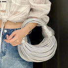 Lavinque Bags Argent / Taille Unique Sac à Main Sculptural | Design Unique | Élégance Dorée