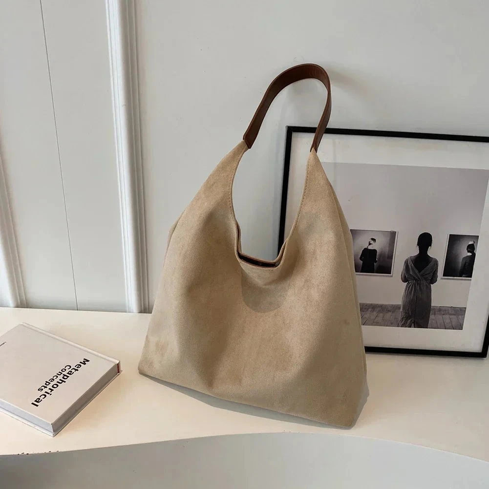 Lavinque Bags Beige / Taille Unique Sac Cabas Femme | Élégant & Minimaliste | Effet Daim