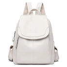 Lavinque Bags Blanc Sac à Dos Élégant | Cuir PU | Pratique et Moderne