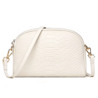 Lavinque Bags Blanc Sac Bandoulière | Effet Croco Noir | Élégant & Texturé