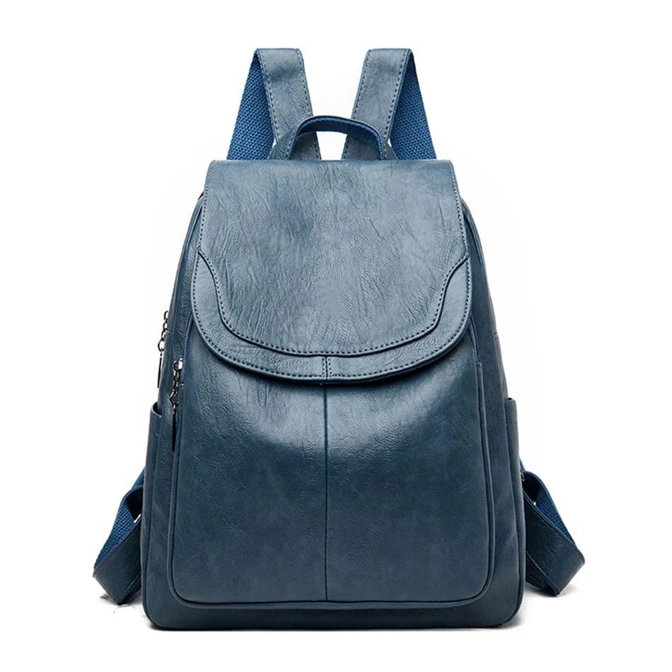 Lavinque Bags Bleu Clair Sac à Dos Élégant | Cuir PU | Pratique et Moderne