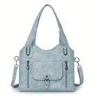 Lavinque Bags Bleu clair Sac à Main | Marron Clair | Pratique & Multi-poches