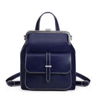 Lavinque Bags Bleu Marine Sac à Dos Élégant à Fermoir Métallique | Rouge Bordeaux | Charme Rétro & Fonctionnalité