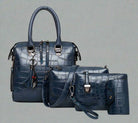 Lavinque Bags Bleu / Taille Unique Ensemble Sacs | Similicuir Croco | Élégance et Polyvalence