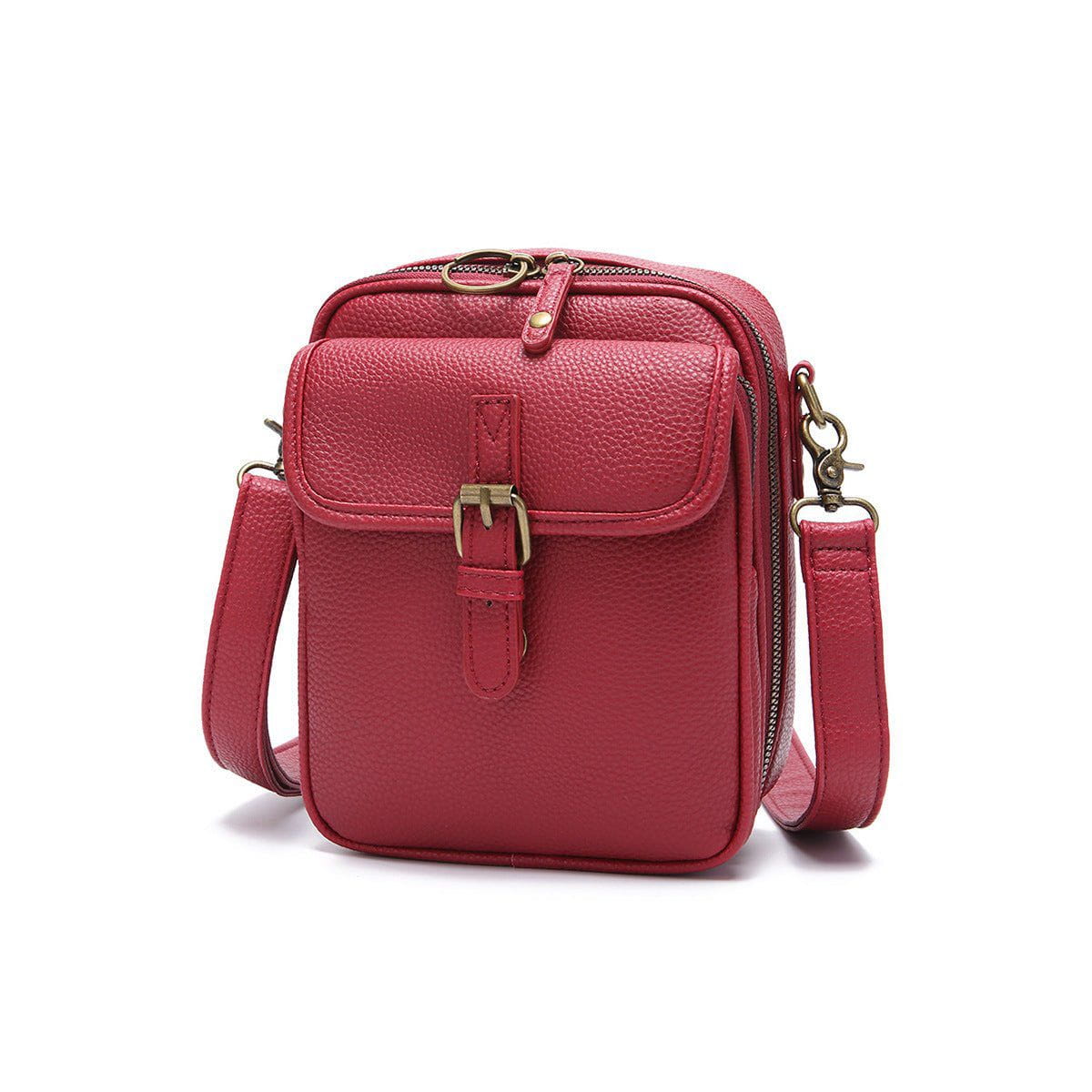 Lavinque Bags Bordeaux Sac Bandoulière Homme | Similicuir Noir | Compact et Élégant