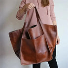 Lavinque Bags Bourgogne Sac Cabas Oversize | Marron | Souple & Minimaliste