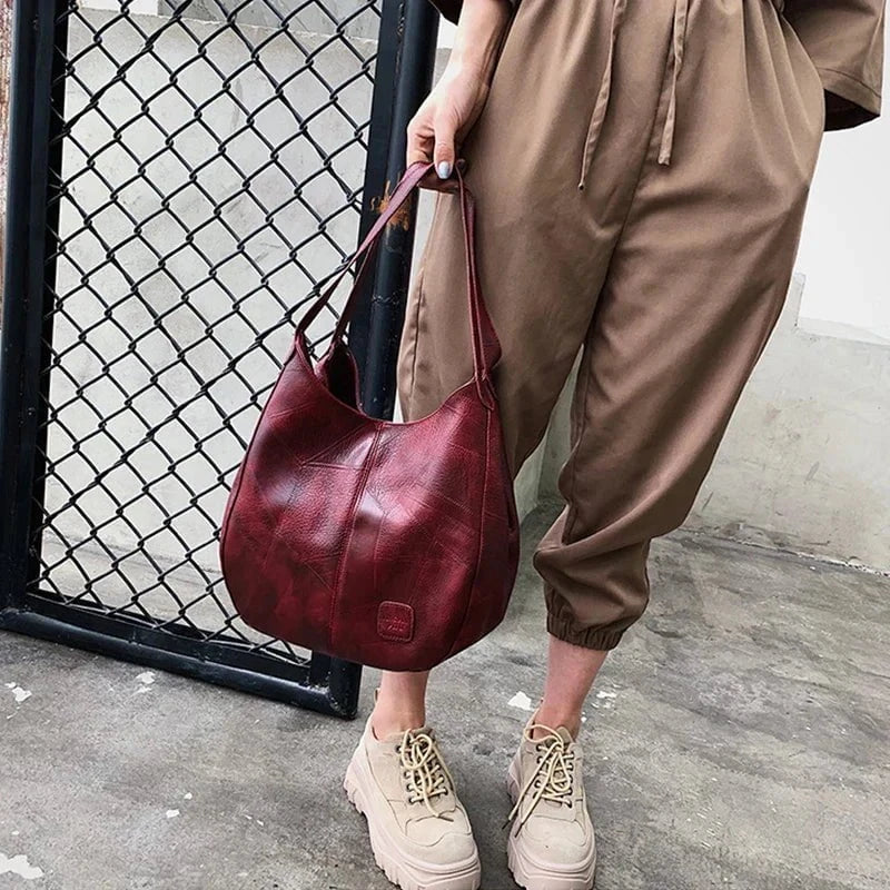 Lavinque Bags Bourgogne / Taille unique Sac Cabas Femme | Élégant & Spacieux | Cuir Synthétique