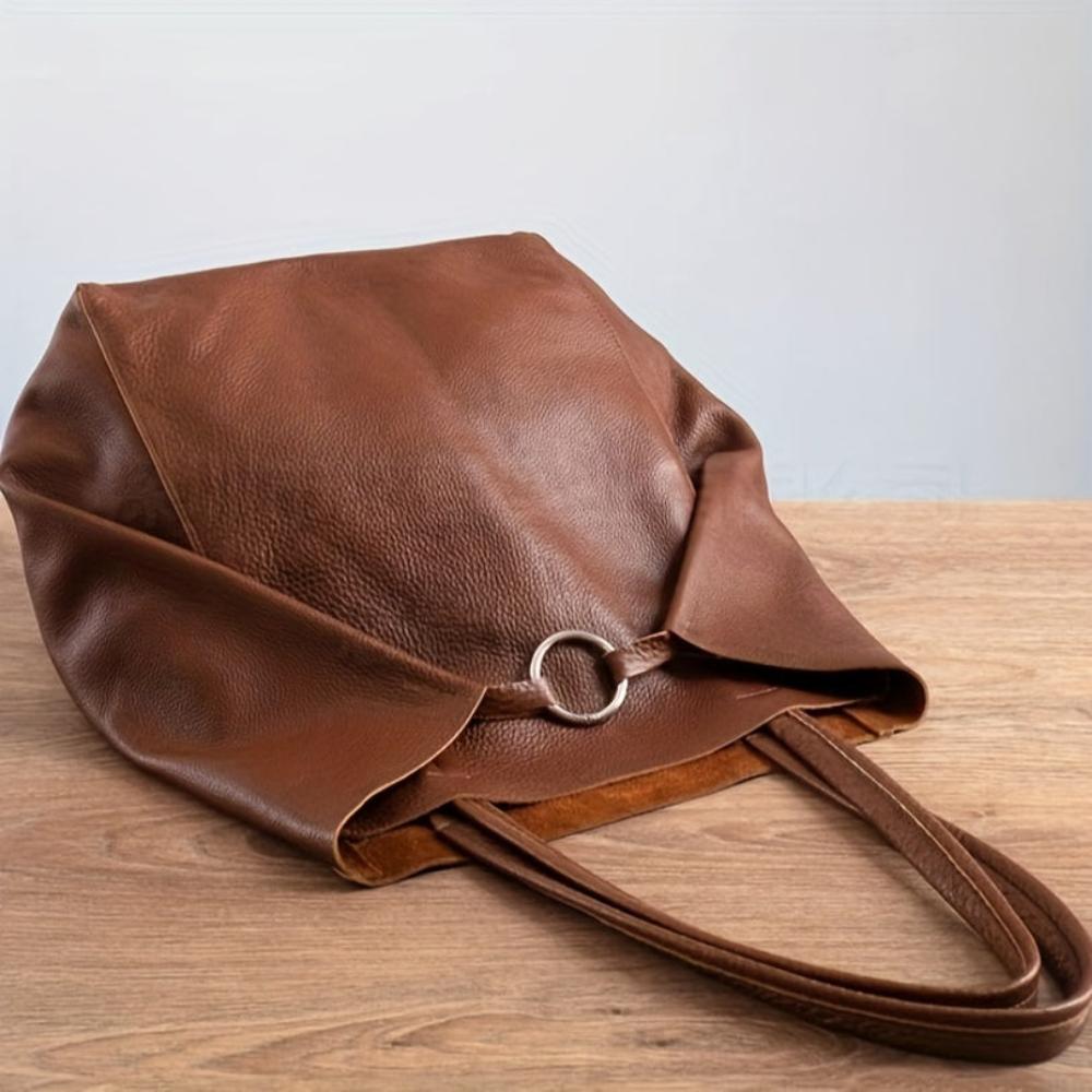Lavinque Bags Cabas Minimaliste avec Pochette | Marron Taupe | Élégant et Fonctionnel