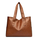 Lavinque Bags Cabas Souple en Similicuir | Marron Cognac | Élégance Minimaliste et Grande Capacité
