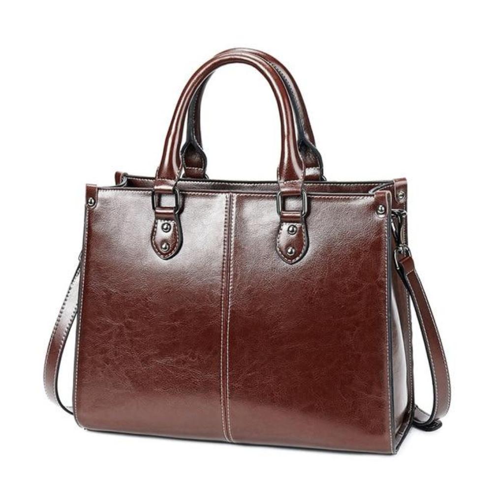 Lavinque Bags Café Sac Cabas Business Élégant | Marron Cognac | Structuré et Professionnel