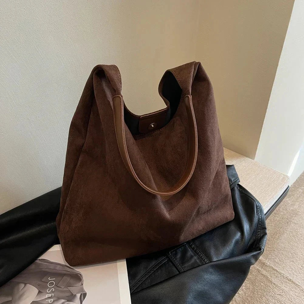 Lavinque Bags Café / Taille Unique Sac Cabas Femme | Élégant & Minimaliste | Effet Daim