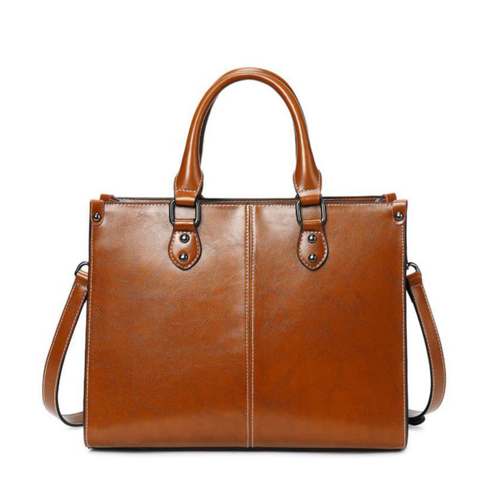 Lavinque Bags Cognac Sac Cabas Business Élégant | Marron Cognac | Structuré et Professionnel