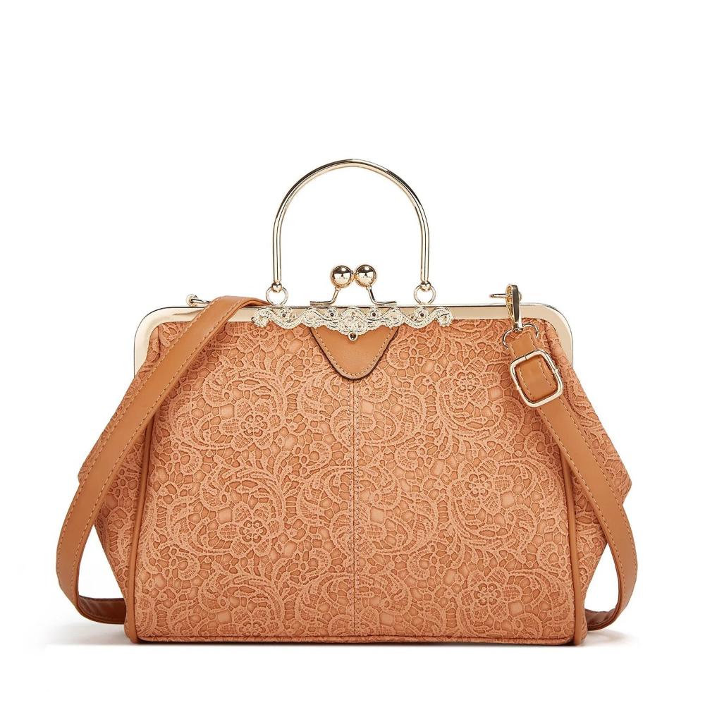 Lavinque Bags Corail Sac Structuré Rétro | Rouge Bordeaux | Élégant et Intemporel
