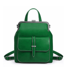 Lavinque Bags Émeraude Sac à Dos Élégant à Fermoir Métallique | Rouge Bordeaux | Charme Rétro & Fonctionnalité