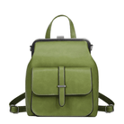 Lavinque Bags Feuille Sac à Dos Élégant à Fermoir Métallique | Rouge Bordeaux | Charme Rétro & Fonctionnalité