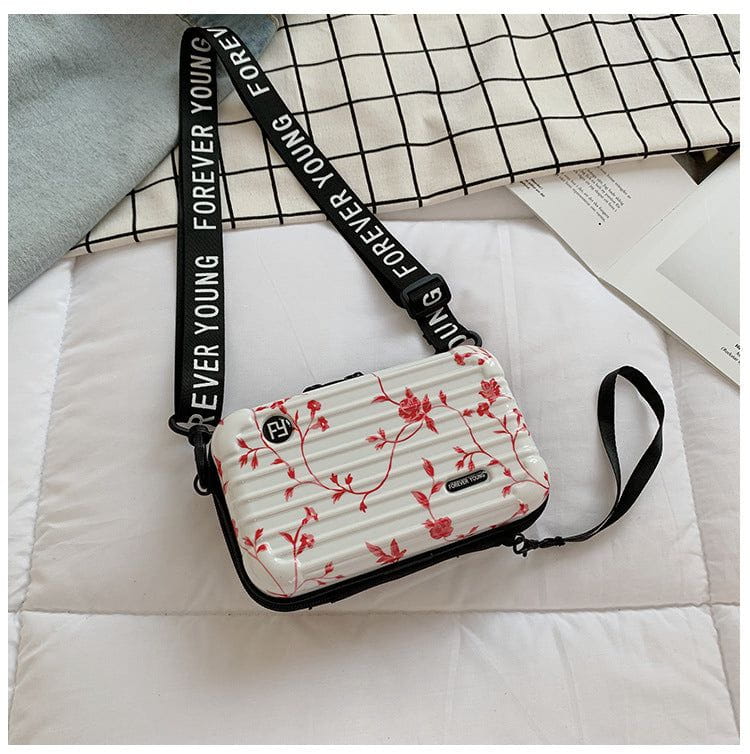 Lavinque Bags Fleurs rouges / Taille Unique Sac Bandoulière Rigide | Design Moderne | Pratique et Tendance