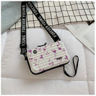 Lavinque Bags Fleurs violettes / Taille Unique Sac Bandoulière Rigide | Design Moderne | Pratique et Tendance