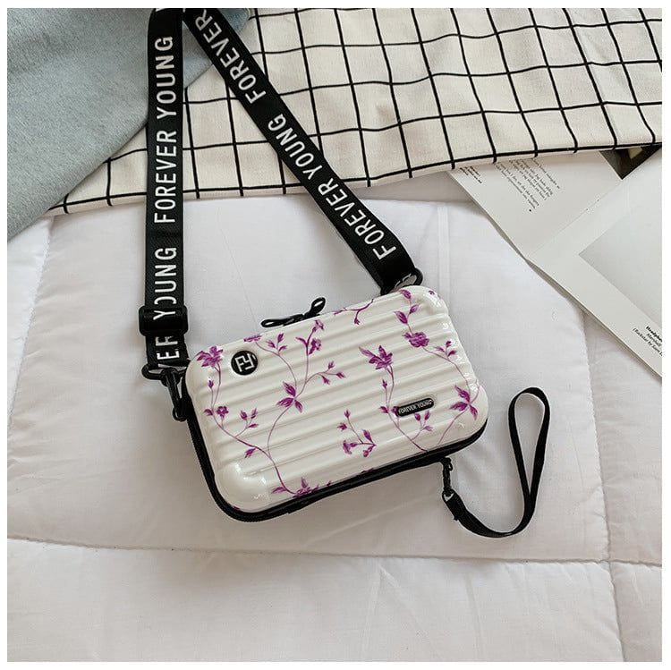 Lavinque Bags Fleurs violettes / Taille Unique Sac Bandoulière Rigide | Design Moderne | Pratique et Tendance