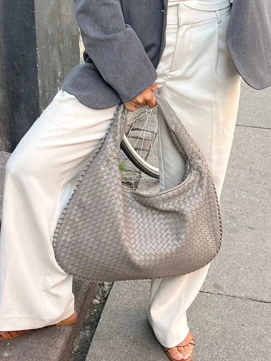Lavinque Bags Gris Clair Sac Hobo Cuir | Élégant | Souple et Tendance