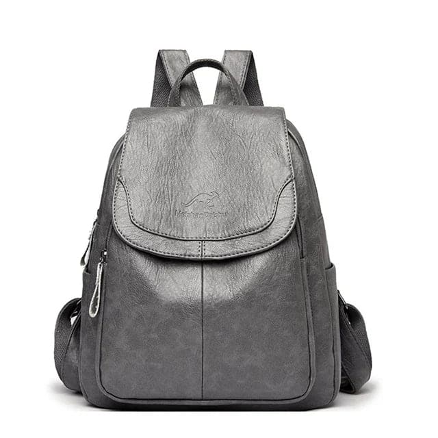 Lavinque Bags Gris Sac à Dos Élégant | Cuir PU | Pratique et Moderne