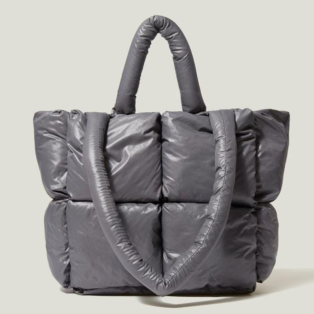 Lavinque Bags Gris Sac Matelassé Volume | Marron Caramel | Tendance, Moelleux et Spacieux