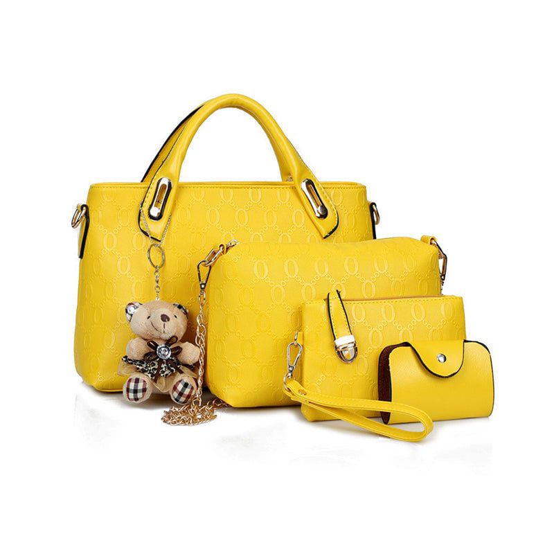 Lavinque Bags Jaune Ensemble de Sacs à Main | 4 Pièces | Élégance & Polyvalence