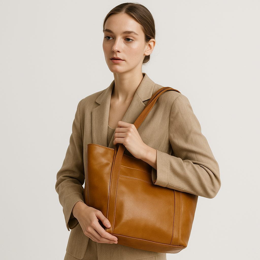 Lavinque Bags Jaune / Taille Unique Sac Cabas en Cuir | Grand Format | Élégant et Pratique