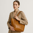 Lavinque Bags Jaune / Taille Unique Sac Cabas en Cuir | Grand Format | Élégant et Pratique