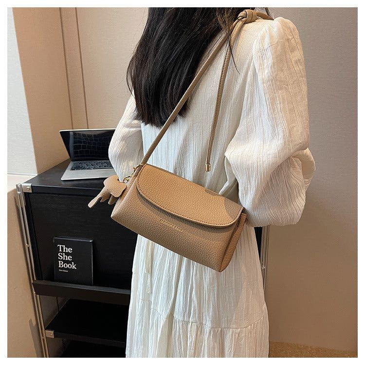 Lavinque Bags Kaki / Taille Unique Sac bandoulière en cuir | Noir | Élégant et minimaliste
