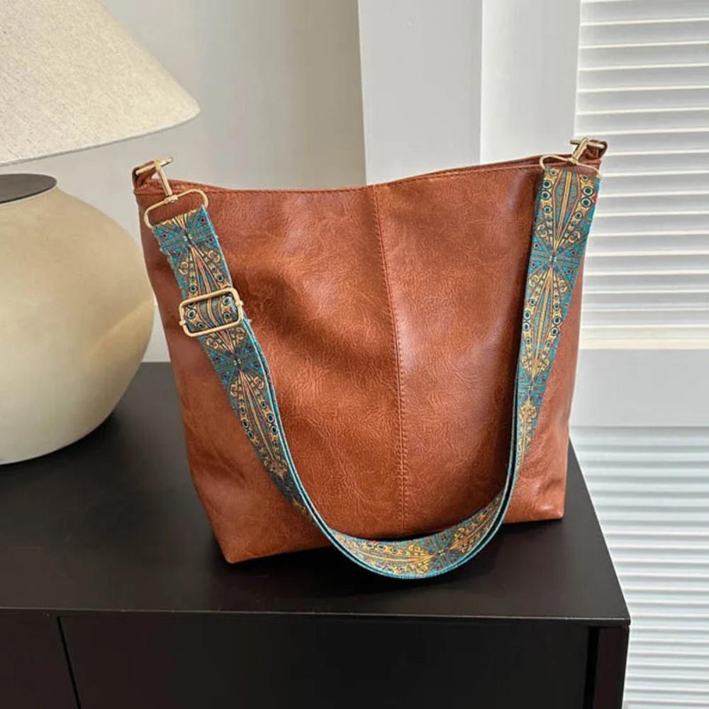 Lavinque Bags Marron Clair Sac Seau | Marron & Bandoulière Bohème | Spacieux & Stylé